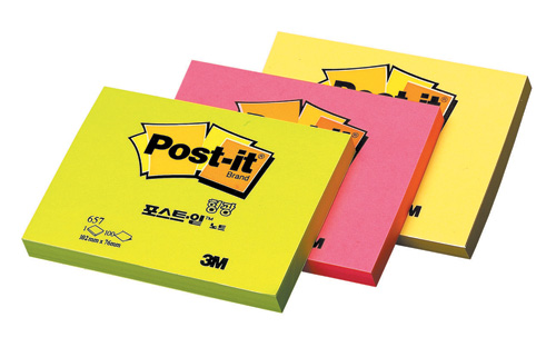 3M 형광포스트잇(멜론) #657 (102*76/100매)