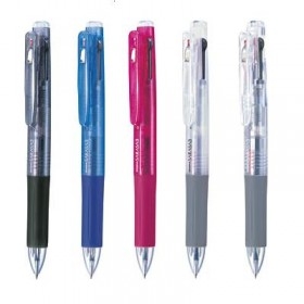 제브라 사라사3색펜(흑,청,적) 0.5 투명바디(자루)