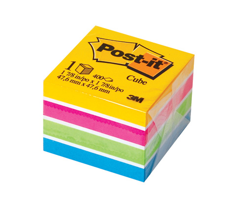 3M 형광포스트잇 큐브(4색) #2051-OCW (48*48/4색400매)
