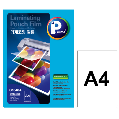 프린텍 코팅필름 A4 150mic(100매) G1040A 