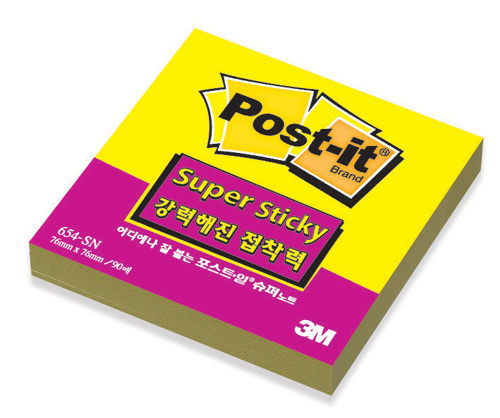 3M 슈퍼스티키(수선화) #654-SSN (76*76/90매)