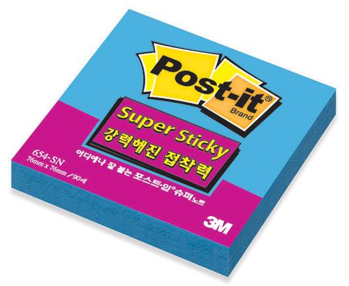 3M 슈퍼스티키(바다) #654-SSN (76*76/90매)