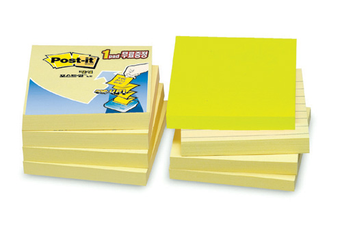3M 팝업포스트잇 오피스팩(노랑7+1) #KR-330(7+1) (76*76/100매*2색8패드)