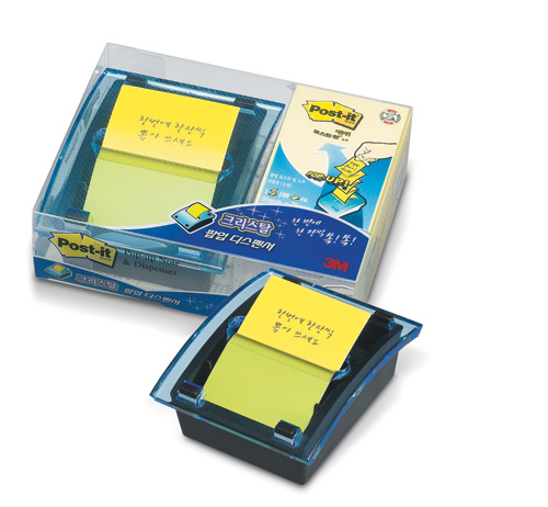 3M 팝업포스트잇 디스펜서팩(크리스탈) #DS-123 (51*76/리필4패드)