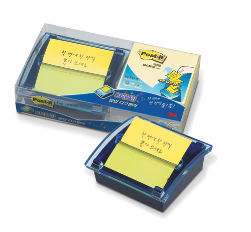 3M 팝업포스트잇 디스펜서팩(크리스탈) #DS-330 (76*76/리필4패드)
