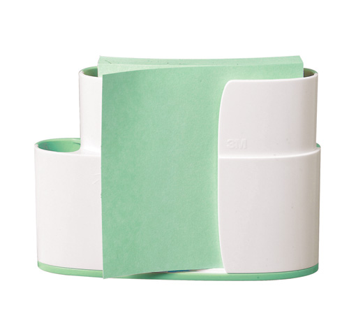 3M 팝업포스트잇 디스펜서팩(벽면부착/녹색) #TW330-GR (76*76/리필1패드)