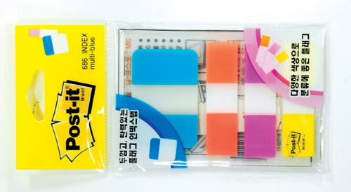 3M 플래그 인덱스혼합(블루+3) #686-B (25.4*38/12*43.6)