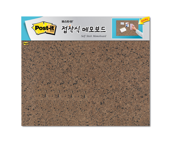 3M 접착식메모보드 브라운 중(380*250mm)