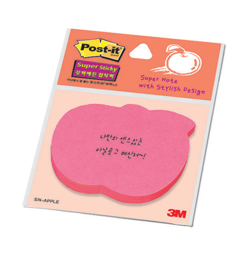 3M 디자인 슈퍼스티키 모양(사과/45매)