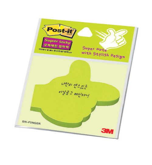 3M 디자인 슈퍼스티키 모양(손/45매)