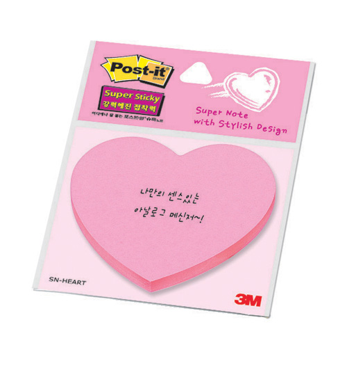 3M 디자인 슈퍼스티키 모양(하트/45매)