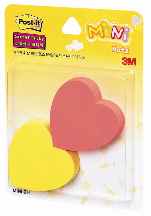 3M 디자인 슈퍼스티키 미니 #H2 (하트2/90매*2패드)