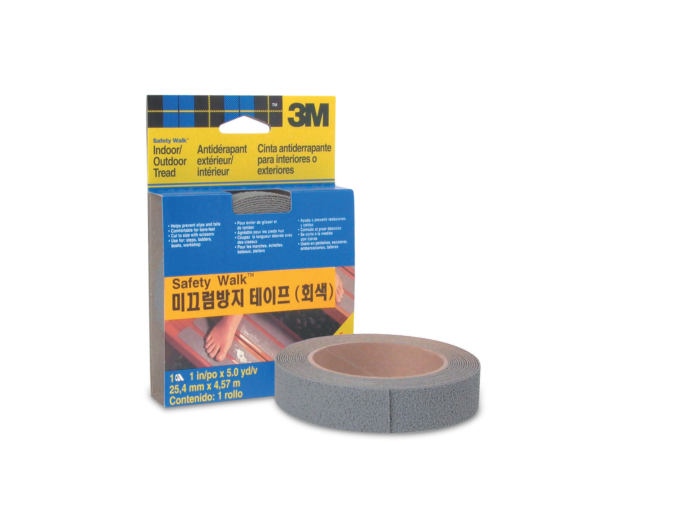 3M 미끄럼방지테이프 회색(소/25.4mm*4.57M) #7646 