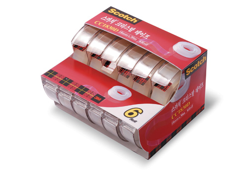 3M 크리스탈테이프 오피스팩 18mm*30M(6입) #CC1830-6