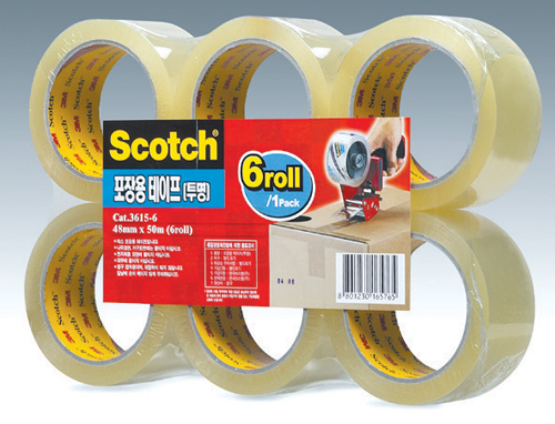 3M 포장용테이프(투명) 48mm*50M(6입) #3615-6 