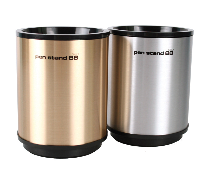 한솔카사 원형펜꽂이 은색(80*106mm) NO.452 