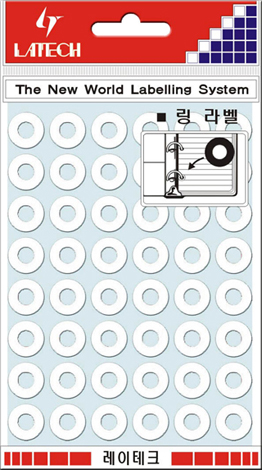 링라벨Sheet(외경14mm,내경6mm)(백색*8매) 10-T601(Sheet) 