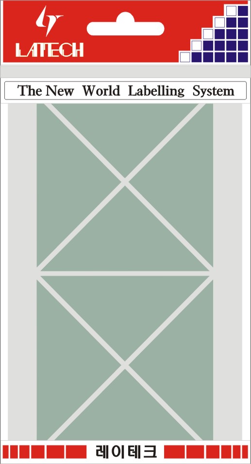 모양스티커(칼라삼각코너지) 33*67mm(회색*8매) 10-C334 