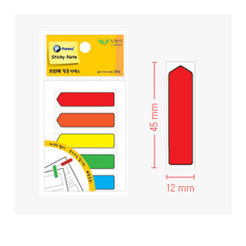 프린텍 스티키노트 필름인덱스(화살5색) #FI-010 (45*12/20매*5색)