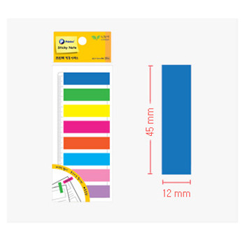 프린텍 스티키노트 필름인덱스(8색) #FI-020 (45*12/20매*8색)