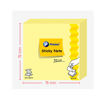 프린텍 스티키노트 팝업리필(노랑) #P7676Y (76*76/100매)