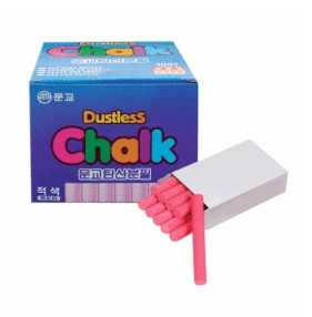 문교 탄산분필(적색*10개)/갑 
