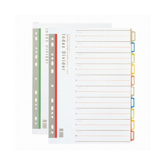 문화 인덱스(종이) 5분류(5색/숫자) A190-7 