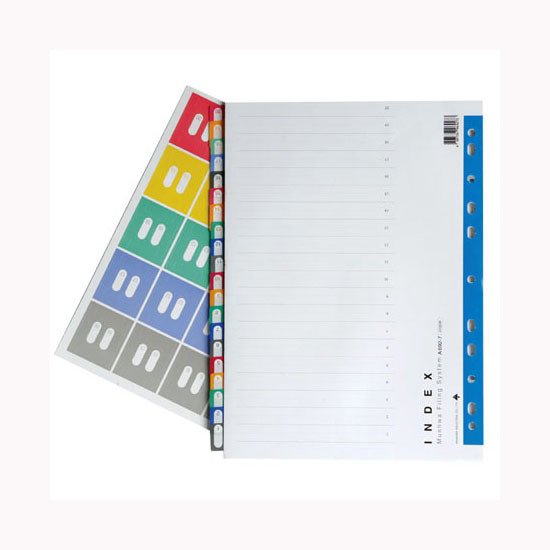 문화 인덱스(PP) 20분류(5색/숫자) A692-7 