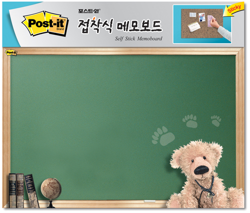 3M 접착식메모보드 키즈(녹색) 소(380*250mm)