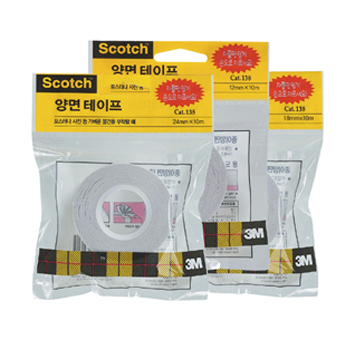 3M 종이양면테이프 18mm*10M #138