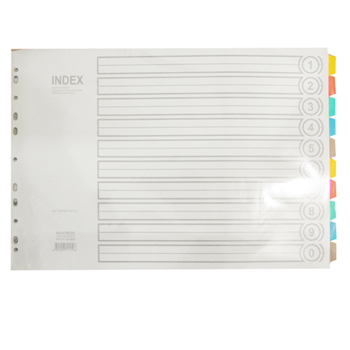 대흥(BIGPROS) 인덱스A3(PVC) 10분류(5색/무지) I810 