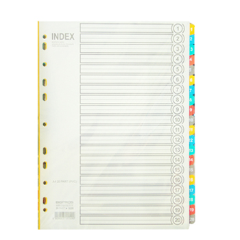 대흥(BIGPROS) 인덱스(PVC) 20분류(5색/숫자) I620 