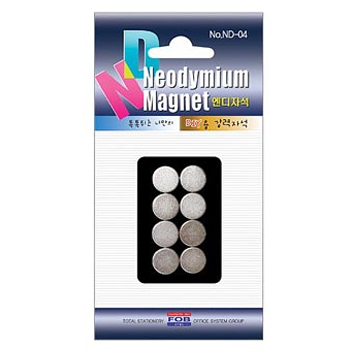 포비 초강력 ND자석 원형(12mm*3T/8입) ND-01 