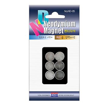 포비 초강력 ND자석 원형(15mm*3T/6입) ND-01 