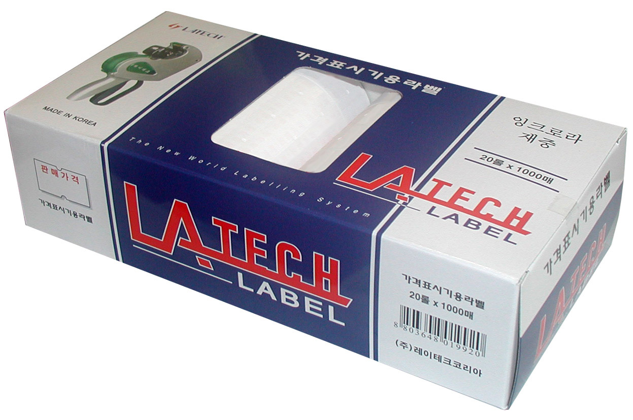 가격표시기 라벨스티커(21.6*12mm/20롤)-인쇄없음(무지) 