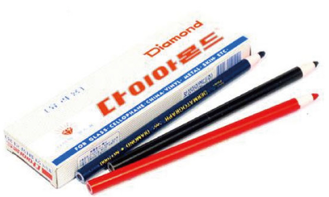 보성 종이말이 색연필(유리용) 빨강(자루) 