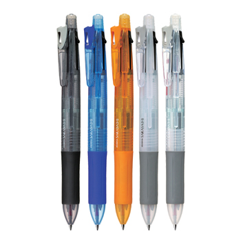 제브라 사라사3색+샤프(흑,청,적+샤프) 0.5 오렌지바디(자루)