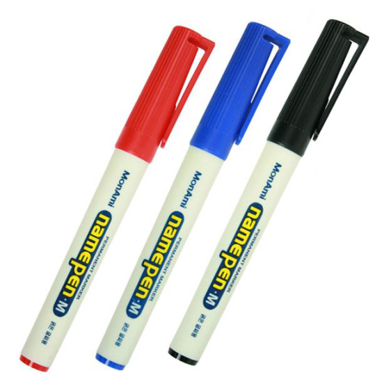 모나미 네임펜M 굵은글씨용 적색(자루) B-20