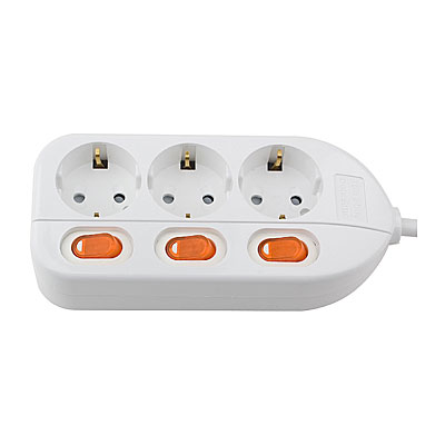 동양 멀티탭(개별) 3구 3M (DYM-SG3C/백색/양극차단안전커버) 