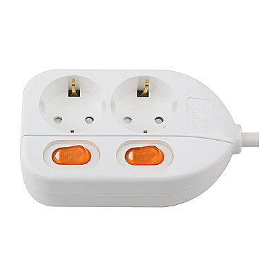 동양 멀티탭(개별) 2구 5M (DYM-SG2C/백색/양극차단안전커버) 