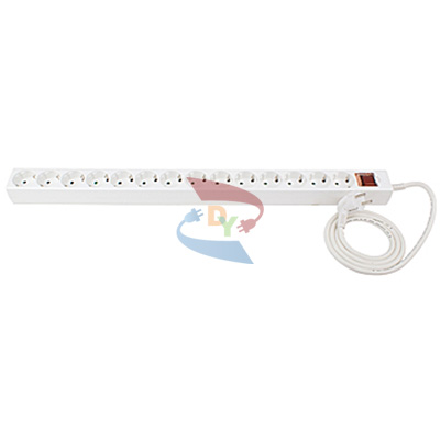 동양 멀티탭(통합) 10구 2.5M (DYM-G10C/백색/양극차단안전커버) 