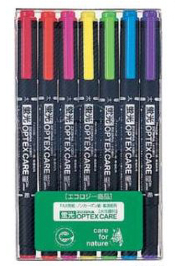 제브라 옵텍스 양방향형광펜 7색세트 B-20