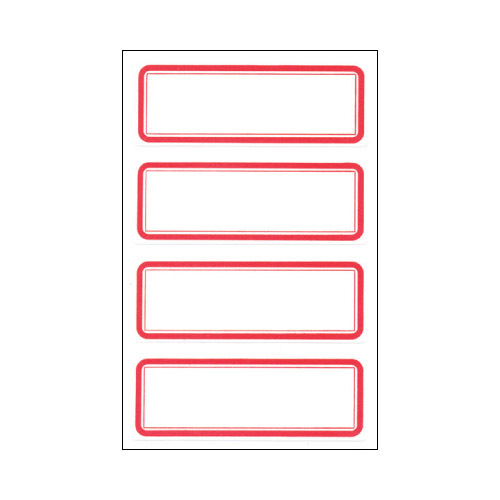 세모네모 일반견출지 적색(84*31mm) 10-208