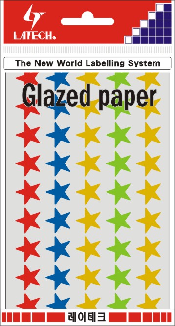 모양스티커(칼라별) 13*14mm(5색*8매) 10-C353A 