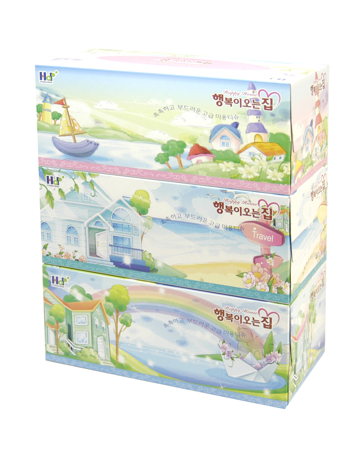 행복이 오는집 (미소지움 각티슈 )260매 *3개입 