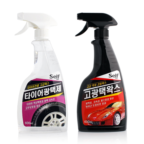 [26년전문기업]*셀프입점기념5%할인*고광택왁스+타이어광택제 2종세트 
