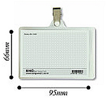 상우 비닐집게명찰(크립명찰)100 가로형/민자(95*66mm) 