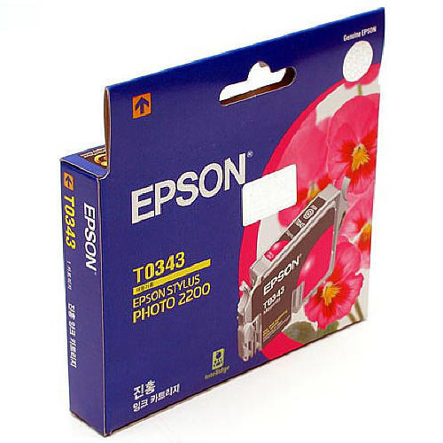 엡손 정품잉크 T034370/빨강