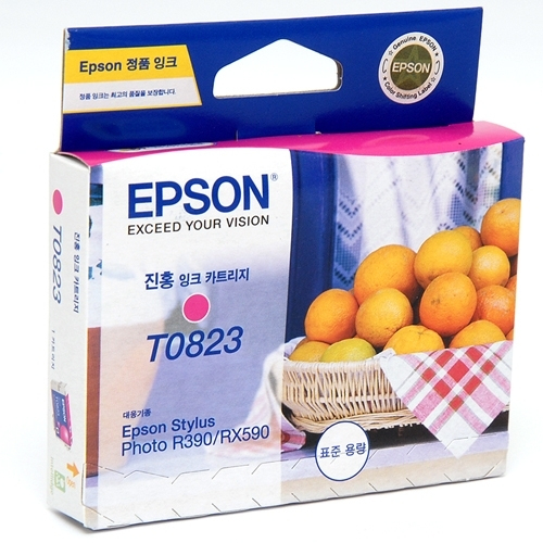 엡손 정품잉크 T082370/빨강