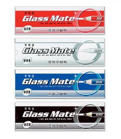 지구화학 종이말이 색연필(유리용) 흰색(자루) 